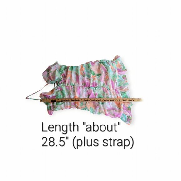 Abstract Watercolor Smocked Mini Dress Large by Lost + Wander - Picture 14 of 16